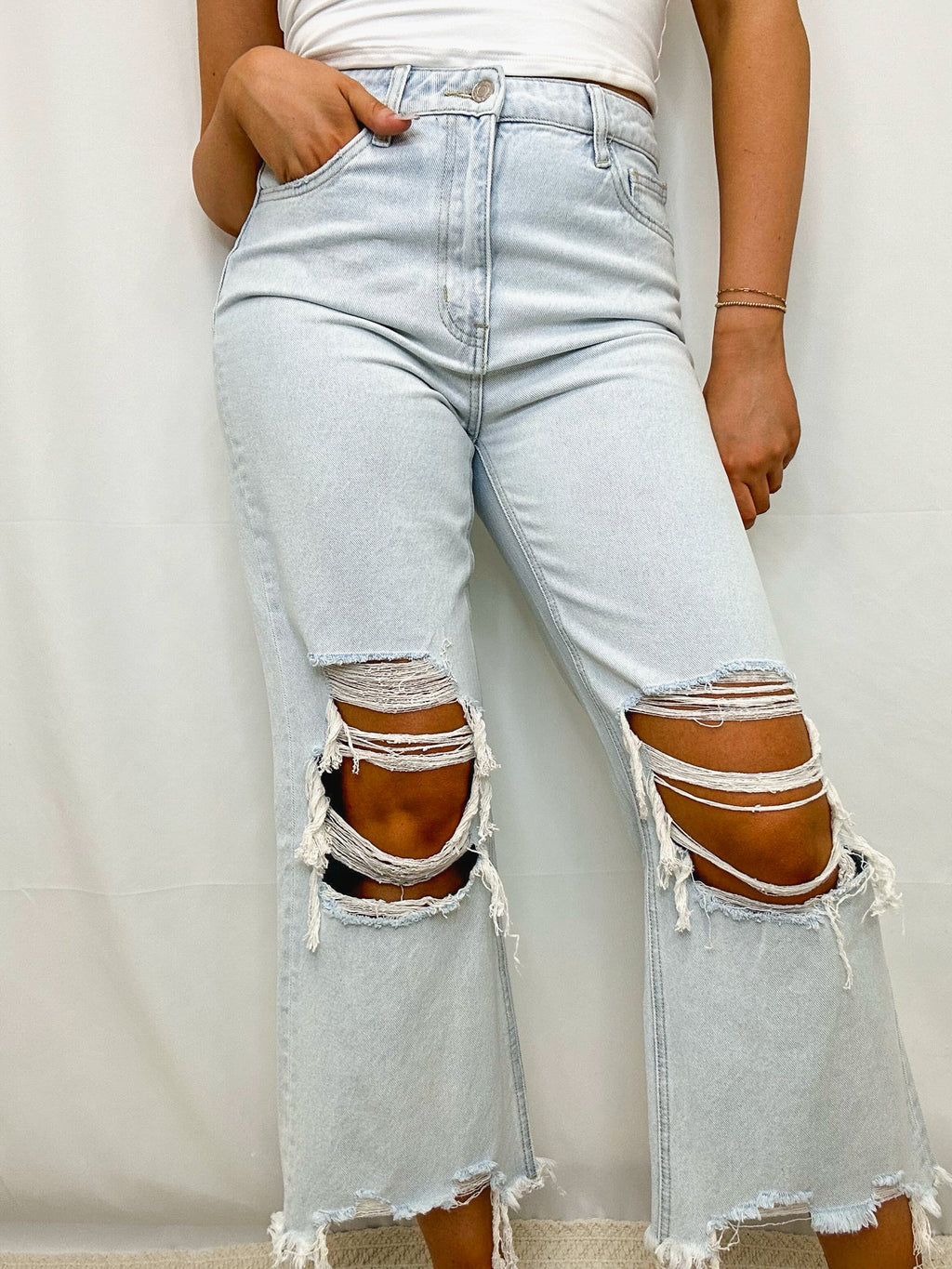 Vintage Crop Flare Jeans