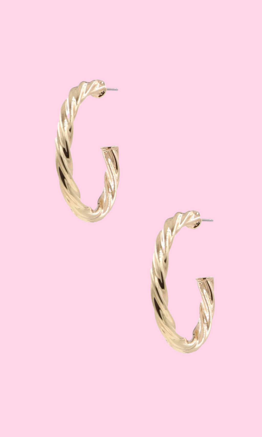 Sleek Twist Hoops